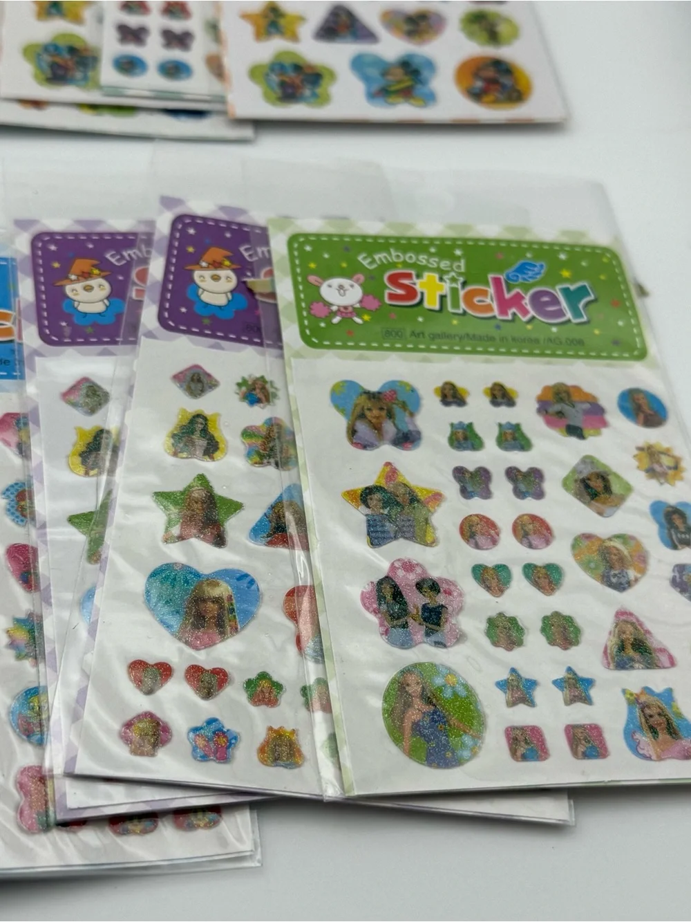 Assorted Embossed Sticker Sheets - Multicolor